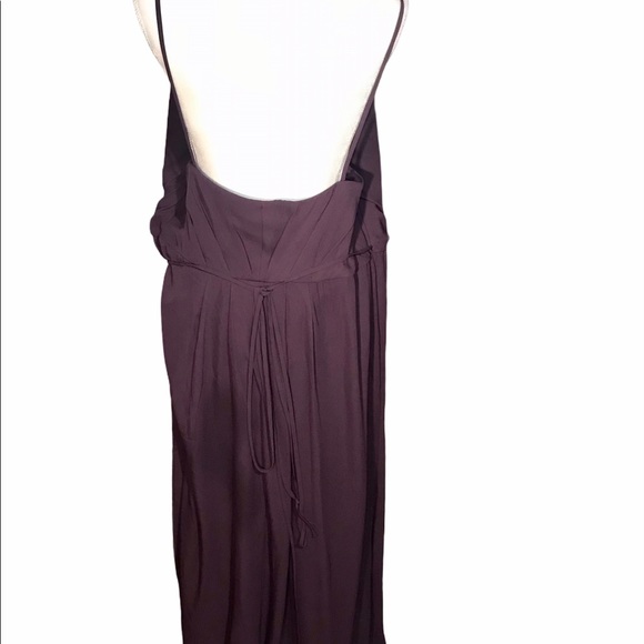 David’s Bridal long plum Georgette dress - Picture 3 of 9